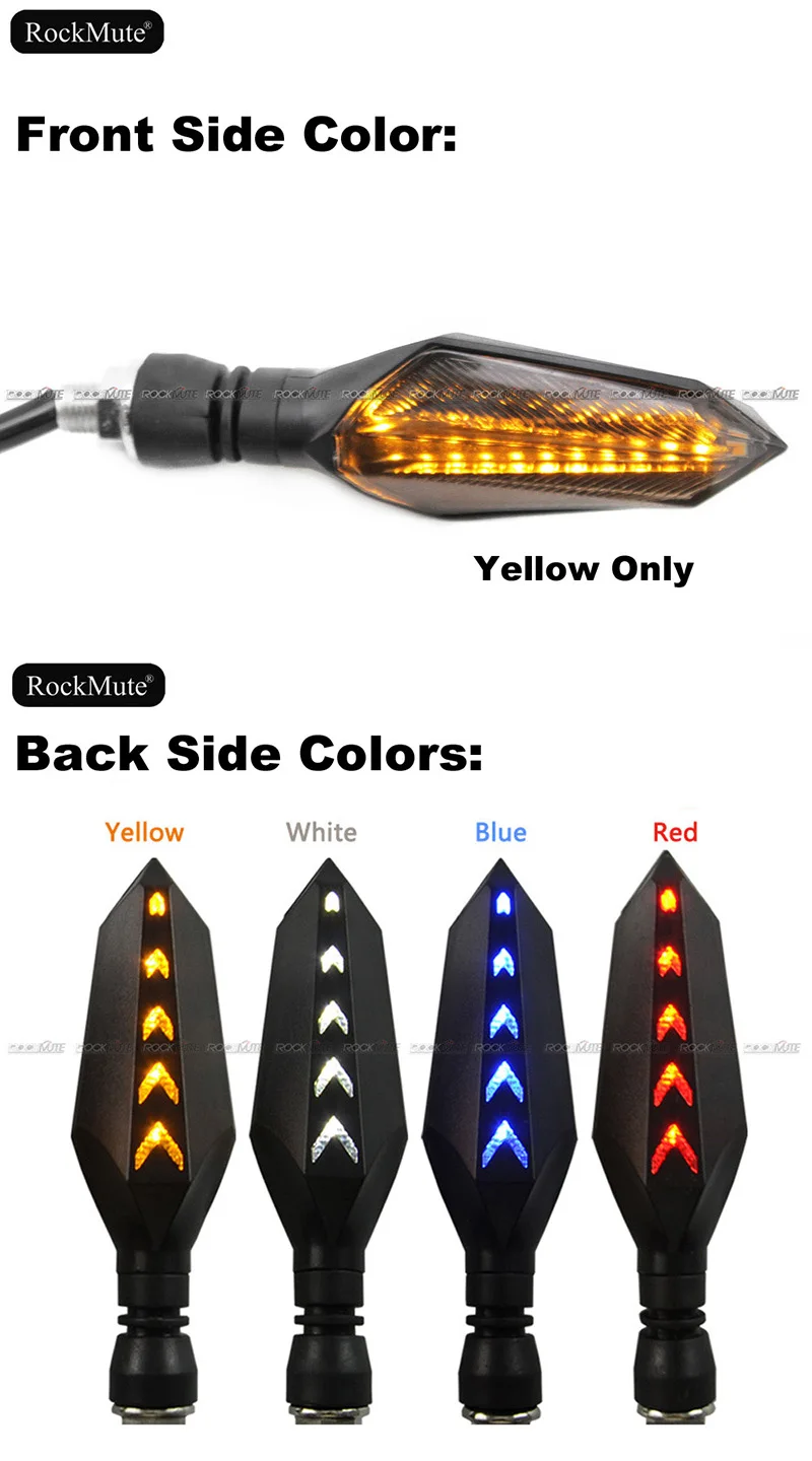 

Motorcycle LED Daytime Running Turn Signal Indicator Flowing Water Light For KAWASAKI KLE 650/1000 Versys ER-6N KLR650 ZRX 1200