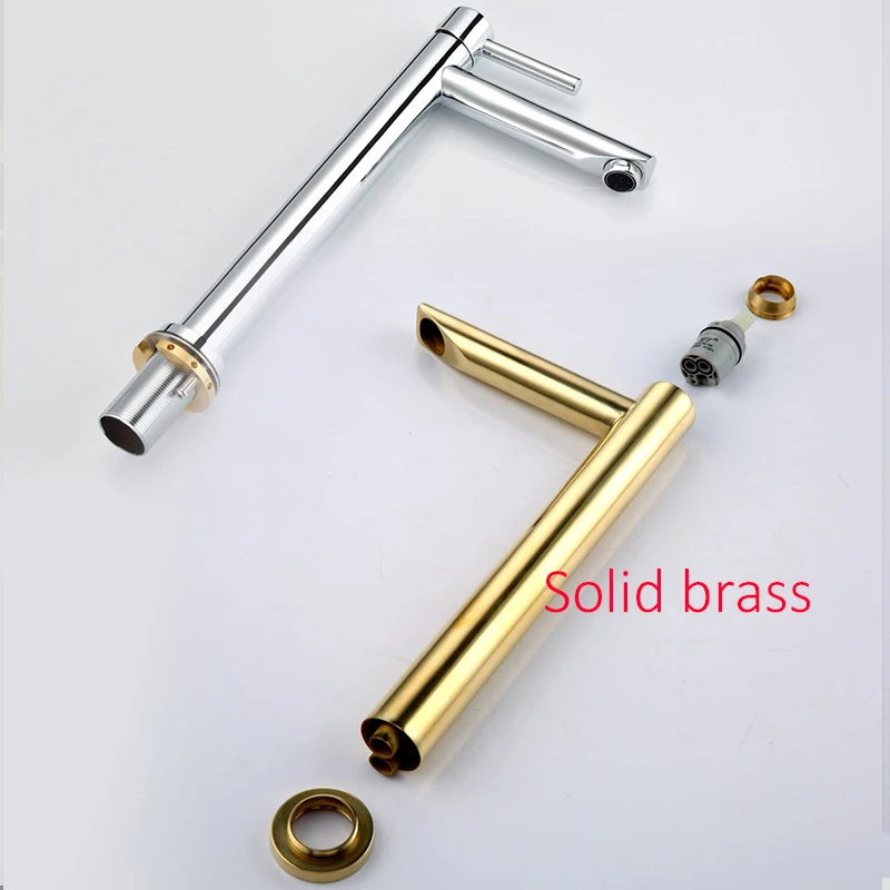 quyanre Brass chrome Tall sink faucet bathroom slim hot and cold basin water mixer tap bathroom single sink faucet4