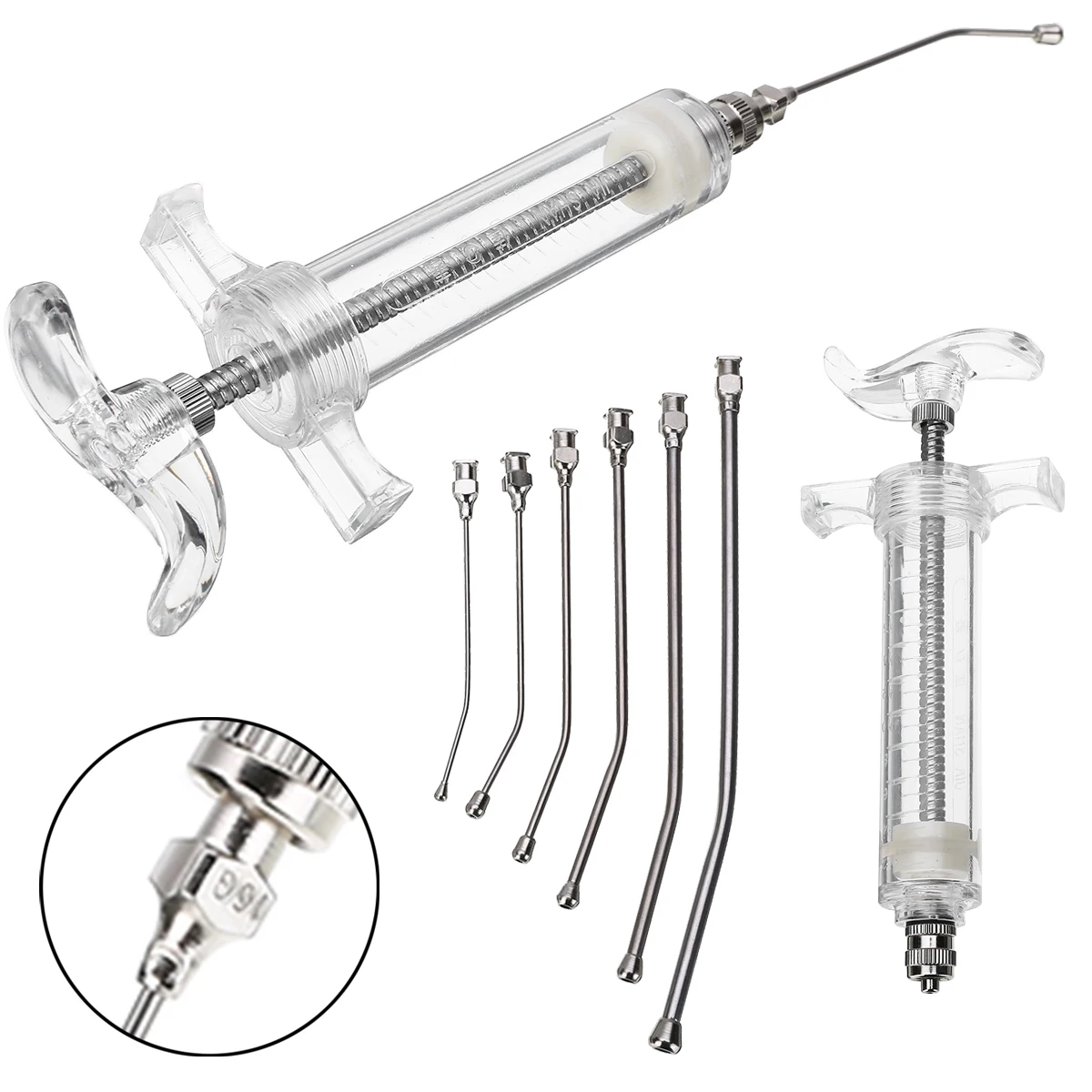 1 PC 20ml Parrot Feeding Syringe Parrots Bird Feeding Syringe With 6PCS Curved Gavage Tubes