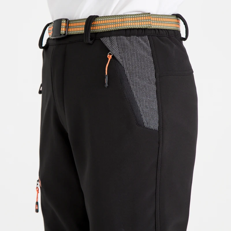 SCRIOSADH nuevo invierno al aire libre de cáscara suave a prueba de viento caliente impermeable senderismo pantalones masculinos transpirable pesca senderismo Pantalones