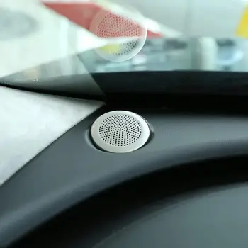 

For Jaguar XE XF X760 Car Dashboard Circular Speaker Cover Trim Aluminum Alloy Accessories 2pcs