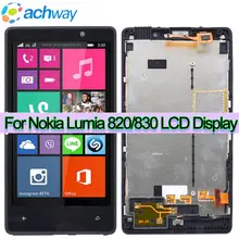 Ensemble écran tactile LCD avec châssis, 4.3 pouces, noir, pour Nokia 820, Nokia Lumia 830, RM-984=