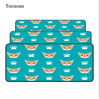 

Yuzuoan Cute Cat Free Shipping 900*400*5mm Large Thicken mouse pad mat grande for CS GO LOL Table Mat For Gaming Gamer Gift
