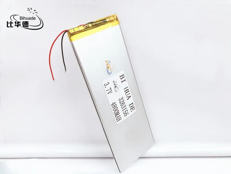 Зарядное устройство для литий-1 шт. 3263156 3,7 V 4800 mAh перезаряжаемый литий-полимерный литий-ионный аккумулятор Батарея для 8 дюймов 9-дюймового планшетного ПК, Hi8 hi8 pro xv8 DVD DVR