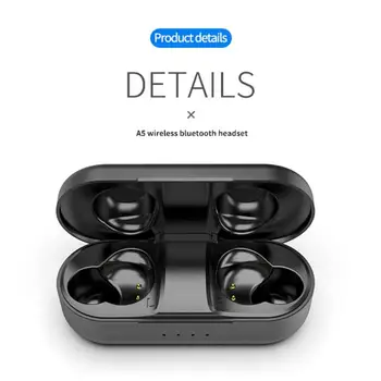 

TWS Bluetooth 5.0 Wireless Earphone TWS Stereo Handsfree Earbuds Headset Sports Earphone With Charging Box and Cable