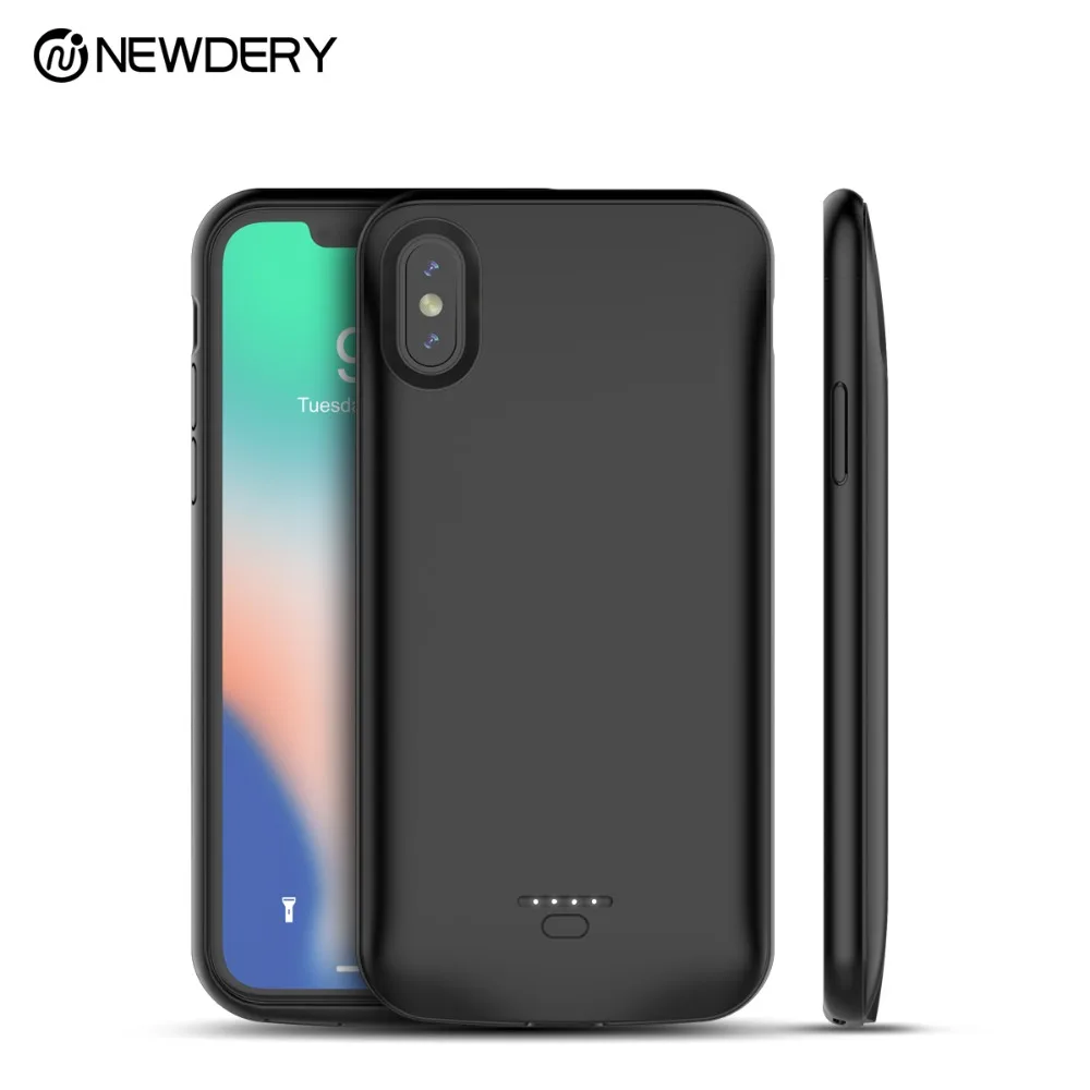 Cena NEWDERY full cover rabat power bank etui dla iphone a x XS XR Max 7 + 8 + SE 5 5S 5500mAh obudowa baterii dla iPhone 5 10 6S 7 8 Plus