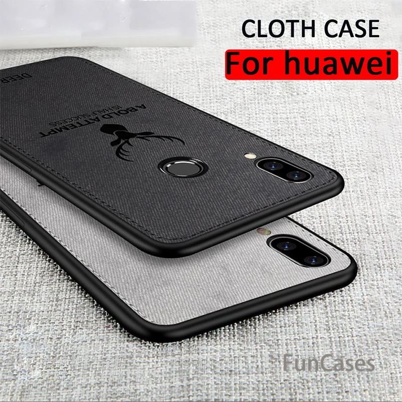 

Fabric Cloth Deer Phone Case For huawei honor 8x Back Cover Case honor 8 lite 8lite x8 8 x Protection Silicone Bumper Capa Coque