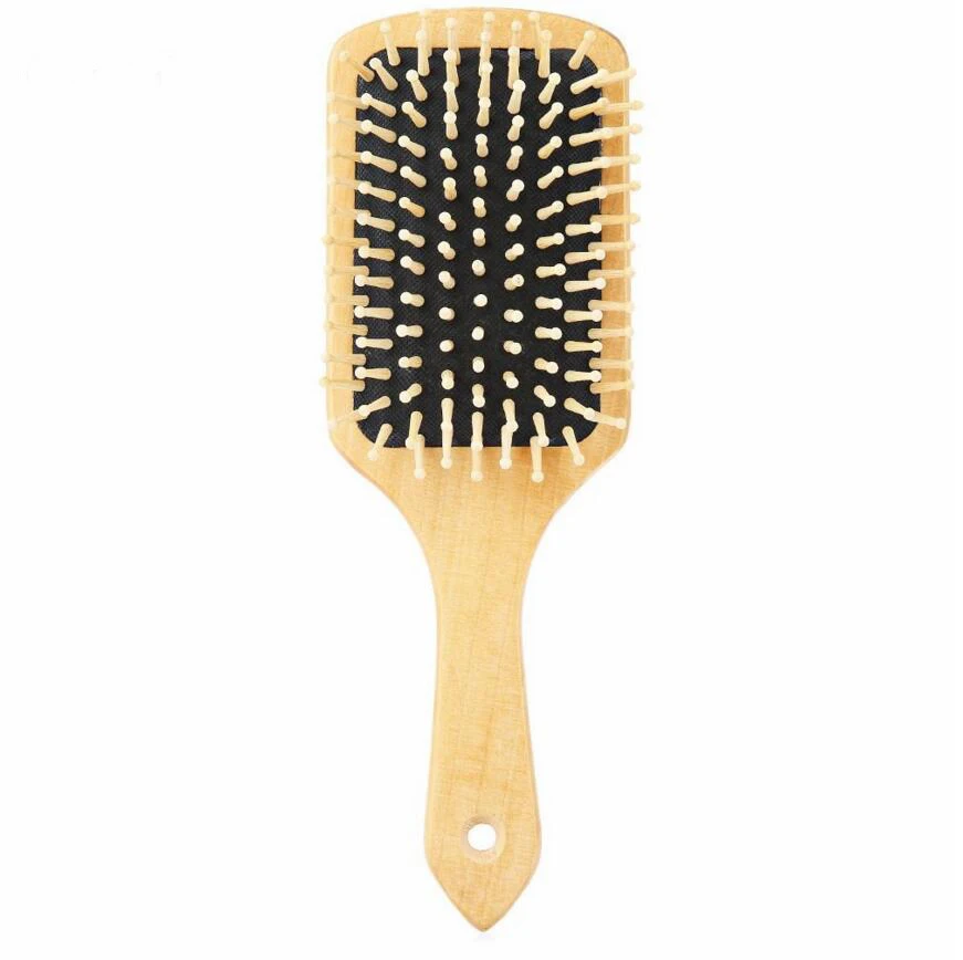New Big Paddle Brush Wooden Anti static Comb Air Cushion Health Hair Care Spa Massage Comb