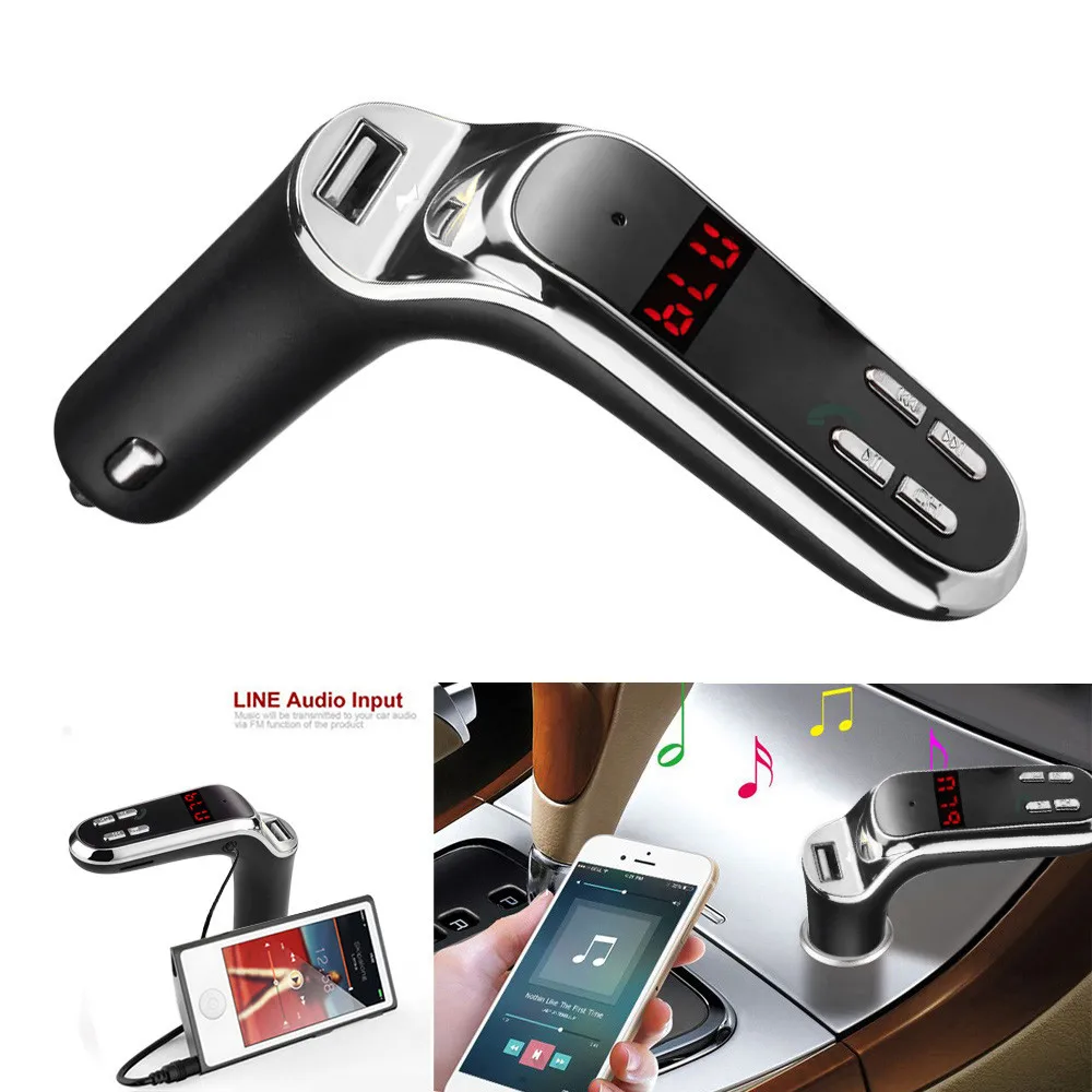 

Car Electronics Bluetooth Car Kit Handsfree FM Transmitter Radio MP3 Player USB Charger & AUX For Xiaomi Mi Mini Cute Retro 2019