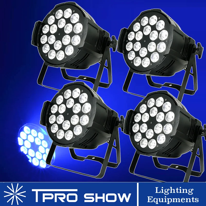 

PowerCon PAR LED RGBWA UV Stage Light 18x12W DMX Control Static Color Change Strobe Dimming DJ Lighting Effect for Wedding Dj