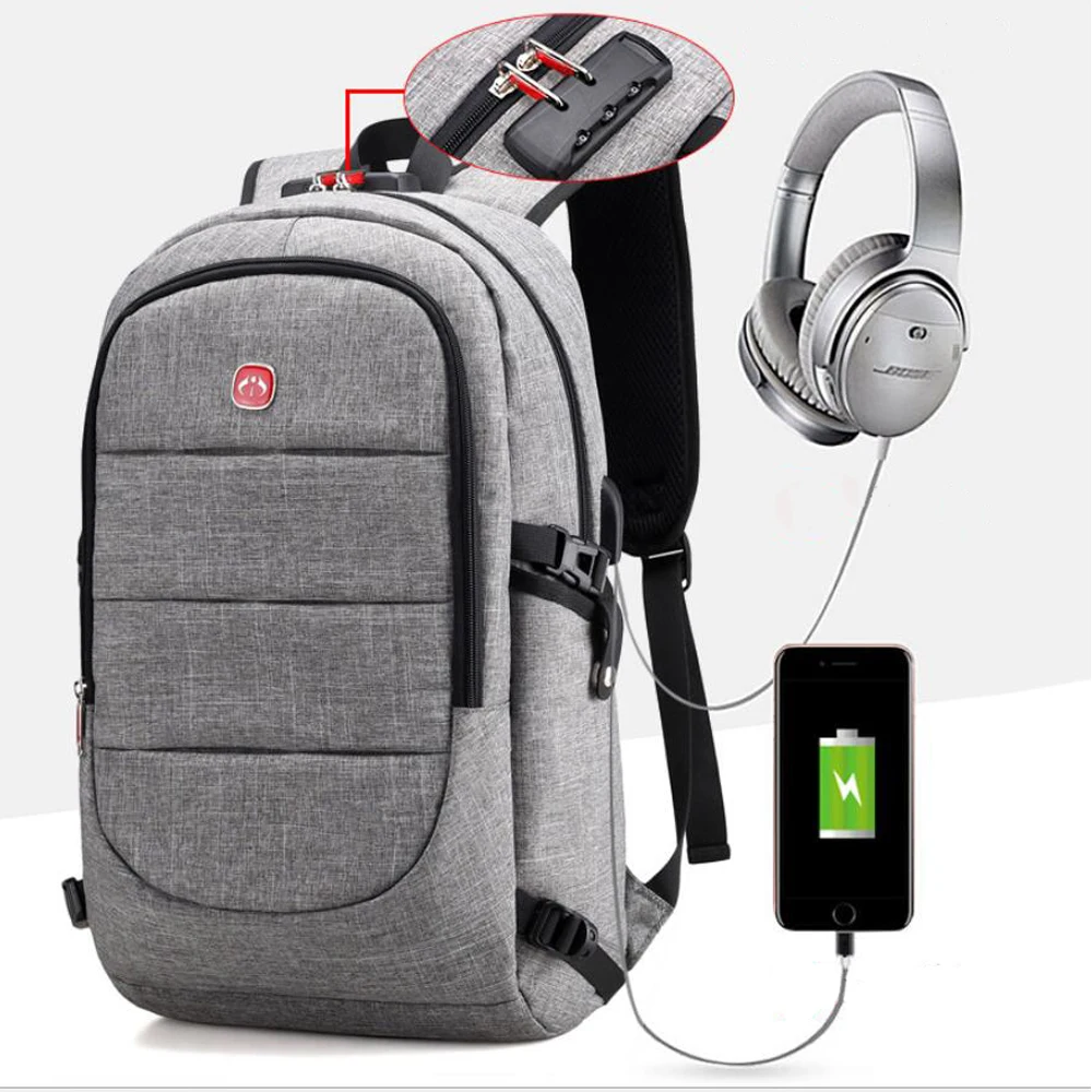 

Large Capacity Anti Thief USB Bagpack Laptop Backpack for Women Men School Backpack Bag for Teens Boys Male Travel Mochila 2019