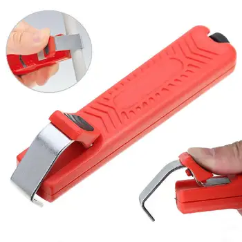 

Cable Stripping Knife 8-28mm Adjustable Mini Electrician Knife Wire Stripper Knife Plastic Handle Tool