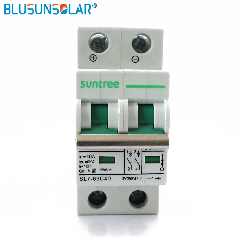 10pec 2 полюса 6A 10A 16A 20A 25A 32A 40A 50A 63A DC800V MCB DC Автоматический выключатель солнечной