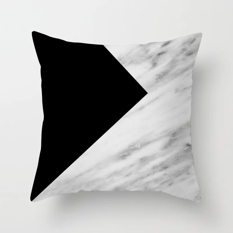 Современные скандинавские черно-белые наволочки с геометрическим принтом для дивана/автомобиля/сиденья, поясные наволочки, квадратная наволочка 16,9x16,9 дюймов - Цвет: 7