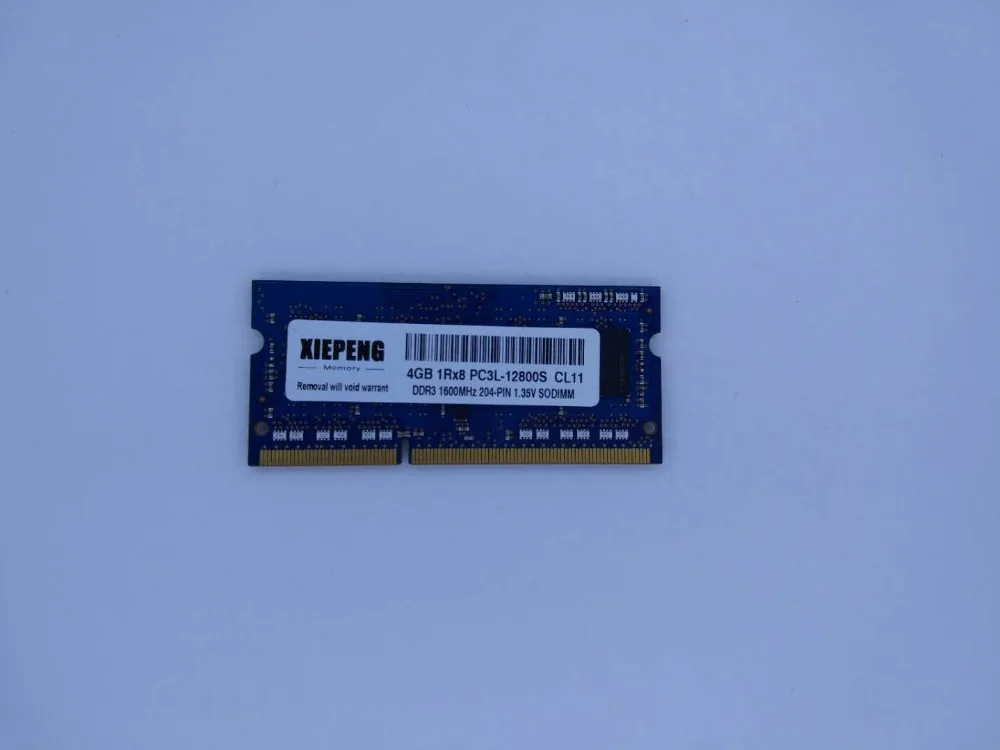 Оперативная память для ноутбука 8 ГБ 2Rx8 12800 1600 МГц DDR3L 4 Гб 2G pc3L 204 PIN SODIMM|Оперативная