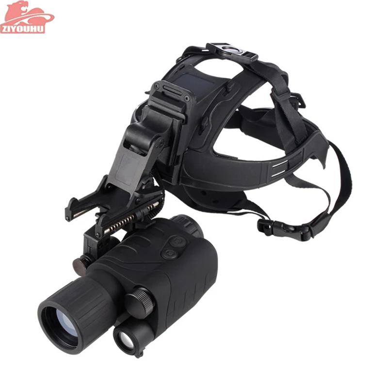 ZIYOUHU Night Vision Hunting Monocular 1x24 Head Mount Kit Night Vision