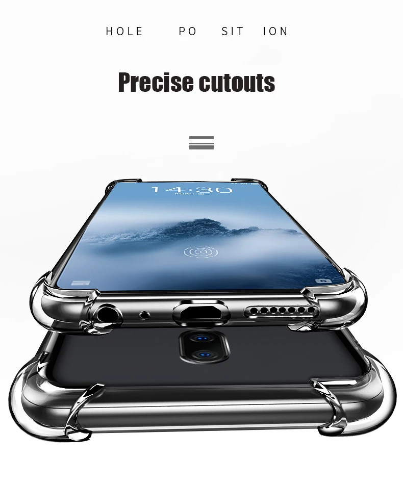 Military Protection TPU Cover For Meizu 16th Case Air Cushion Shockproof Soft Transparent Phone Case Meizu 16th cases for meizu back