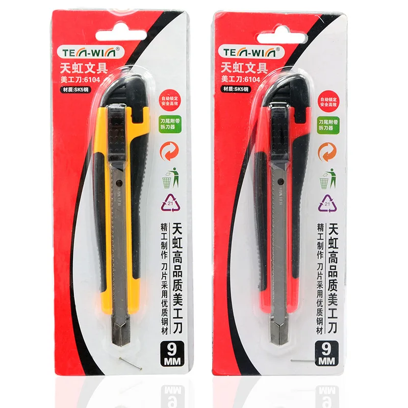 9mm Mini Paper Cutter Art Utility Knife Replaceable Blades Box Cutters
