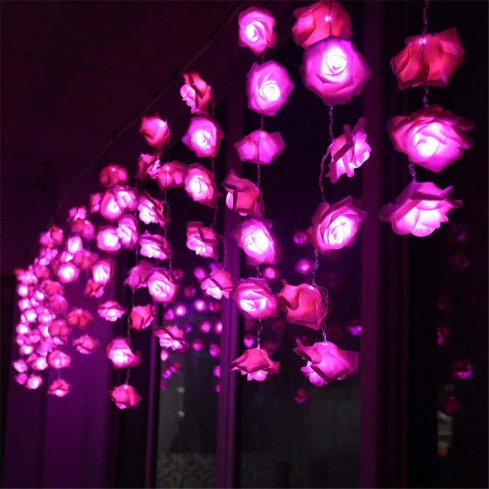 3.5M LED Curtain String Rose LED String Lighting 96 leds Valentine' Day Flower Party Wedding Christmas Fairy Decor 3.5M LED Curtain String Rose LED String Lighting 96 leds Valentine' Day Flower Party Wedding Christmas Fairy Decor