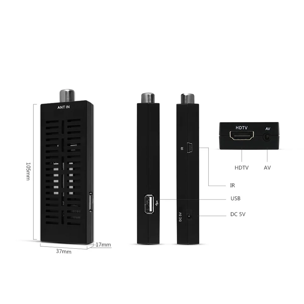 Mesuvida DVB T2 HD ТВ stick (105 мм) MSTAR7T01 + RT836 без LED внешний ИК/USB кабель приемник | Электроника