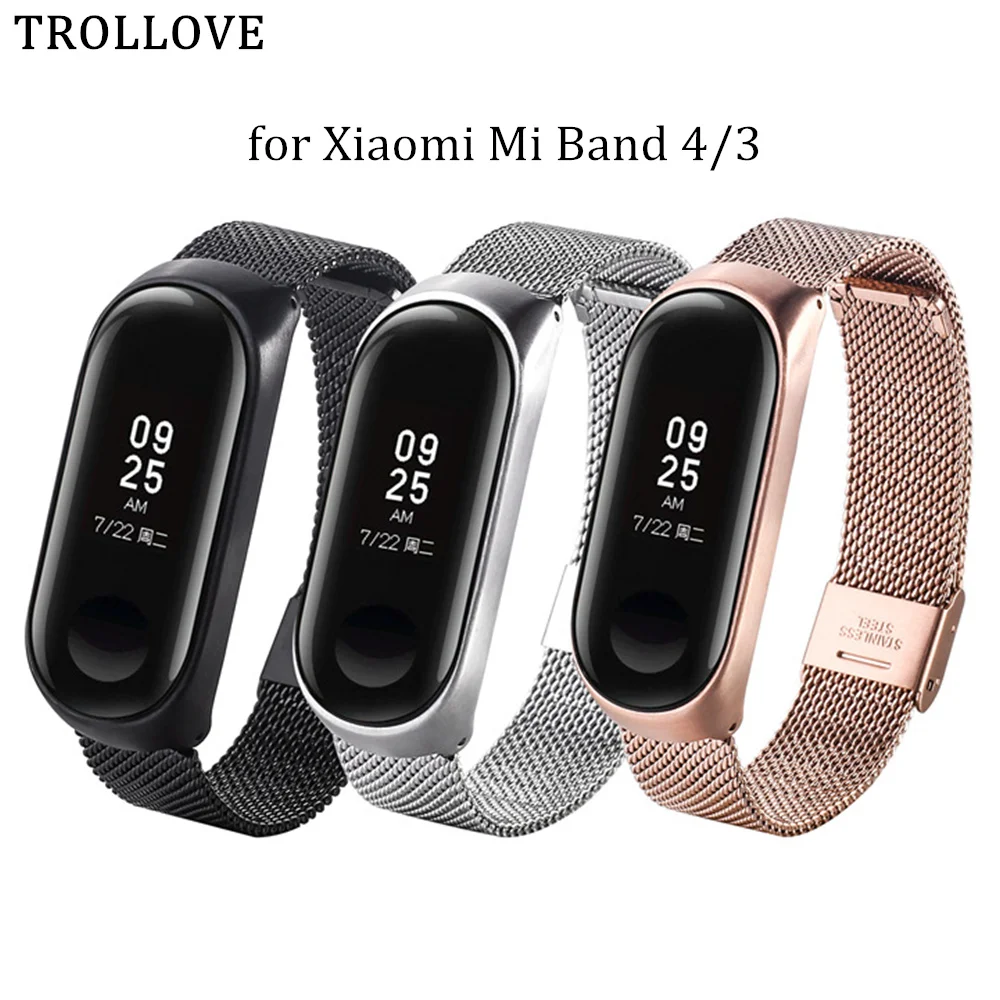 

Bracelet for Xiaomi Mi Band 3 Mi Band 4 Sport Strap Metal Wrist Strap miband 4/3 Accessories Wristbands Miband4 Watch Strap Band