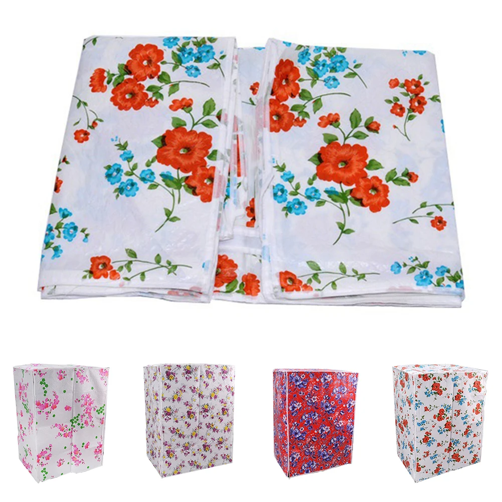 

Washing Machine Cover, Thicker Durable Waterproof Protections Flower Pattern Washing Machine Zippered Dust Cover