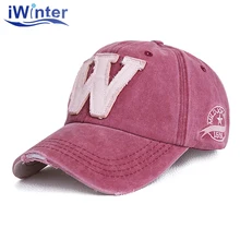 IWINTER хлопчатобумажные вышитые буквы W бейсбольная кепка для мужчин и женщин Snapback Кепка Спортивная Кепка Bone уличная Кепка стиль для шапок на заказ