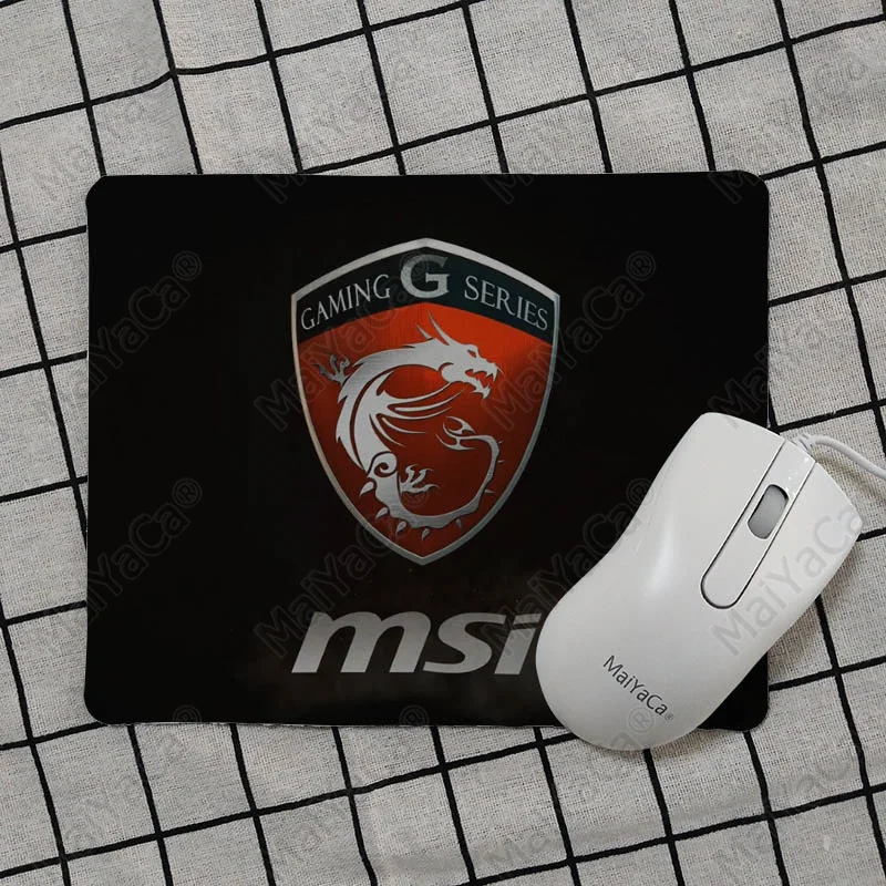 MaiYaCa Забавный MSI Логотип заказной игровой коврик для мыши для ноутбука Гладкий коврик для письма настольные компьютеры мат игровой коврик для мыши - Цвет: No Lock Edge25x29cm