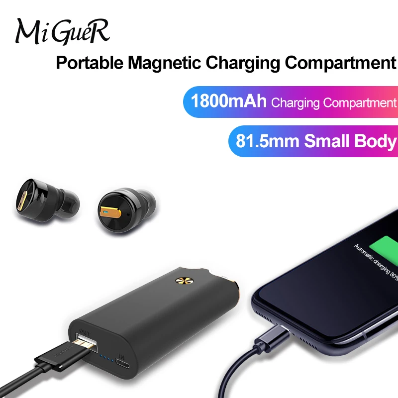 Q3 Mini Stealth TWS True Wireless BT5.0 Bluetooth двойной наушник HiFi DSP шумоподавление Siri HD Call Carry 1800mAh