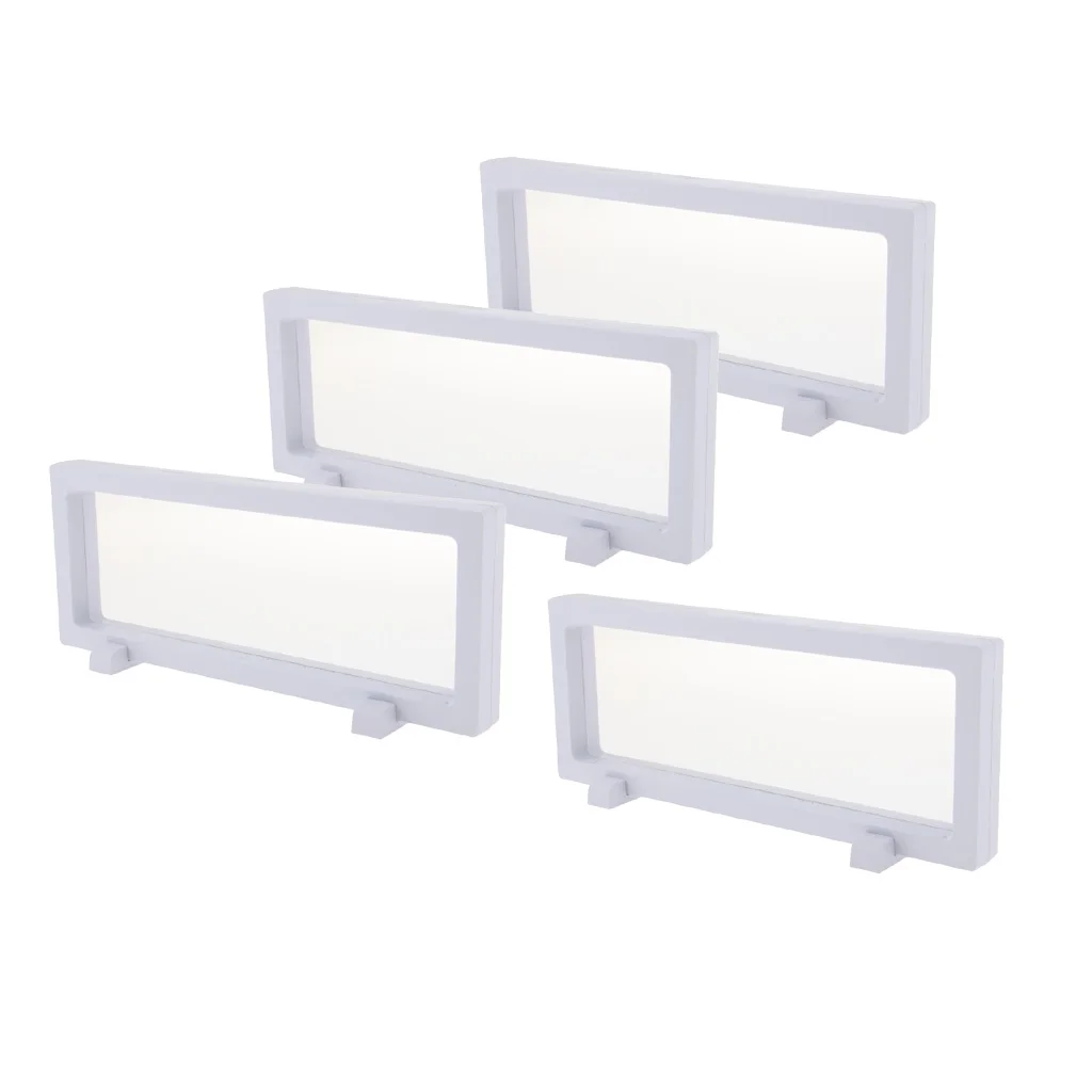 Home & Garden 4 Pieces Jewelry Coin 3D Floating Display Box Stand