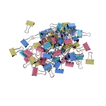 

15mm Colorful Metal Binder Clips Paper Clip Office Stationery Binding Supplies 60PCS/lot