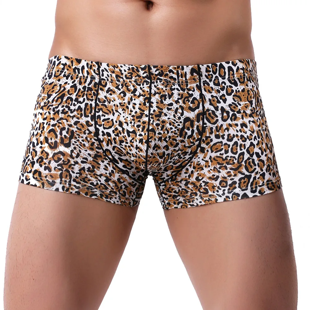 FeiTong Boxer Men Cueca Patchwork Print Boxer Shorts Bulge Pouch Underpants Gay Clothing Mens Underwear Boxers Brand - Цвет: 1