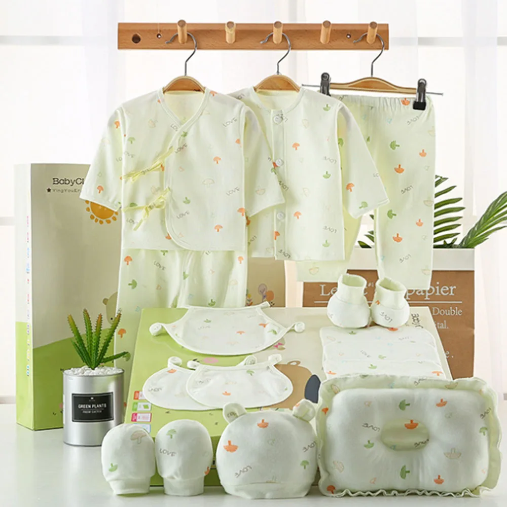 

MrY Spring Autumn Baby Clothing Set Gift 16 Pieces Infant Underwear Suits 100% Cotton Fashion Newborn Baby Gift Set
