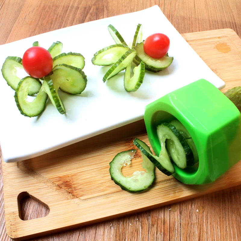

Portable Rotary Cucumber Cutter Kitchen Tools Fruit Vegetable Cutting Shreadders For Home Cooking Supplies