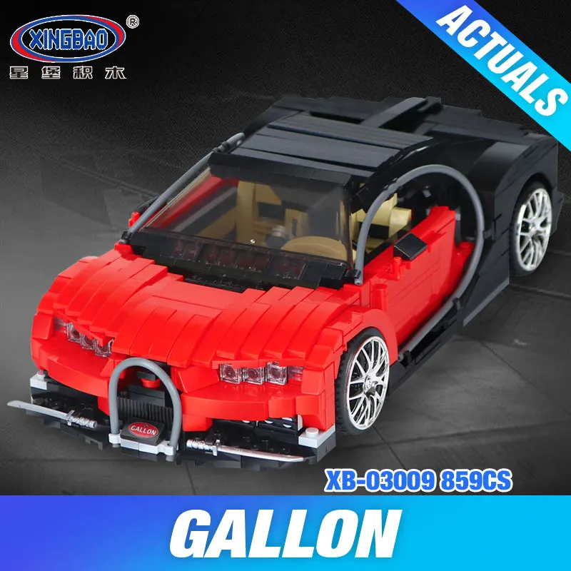 

XingBao 03009 Block 859Pcs Creative MOC Technic Series The Gallon Supercar Set Educational Building Blocks Bricks DY Toys Model