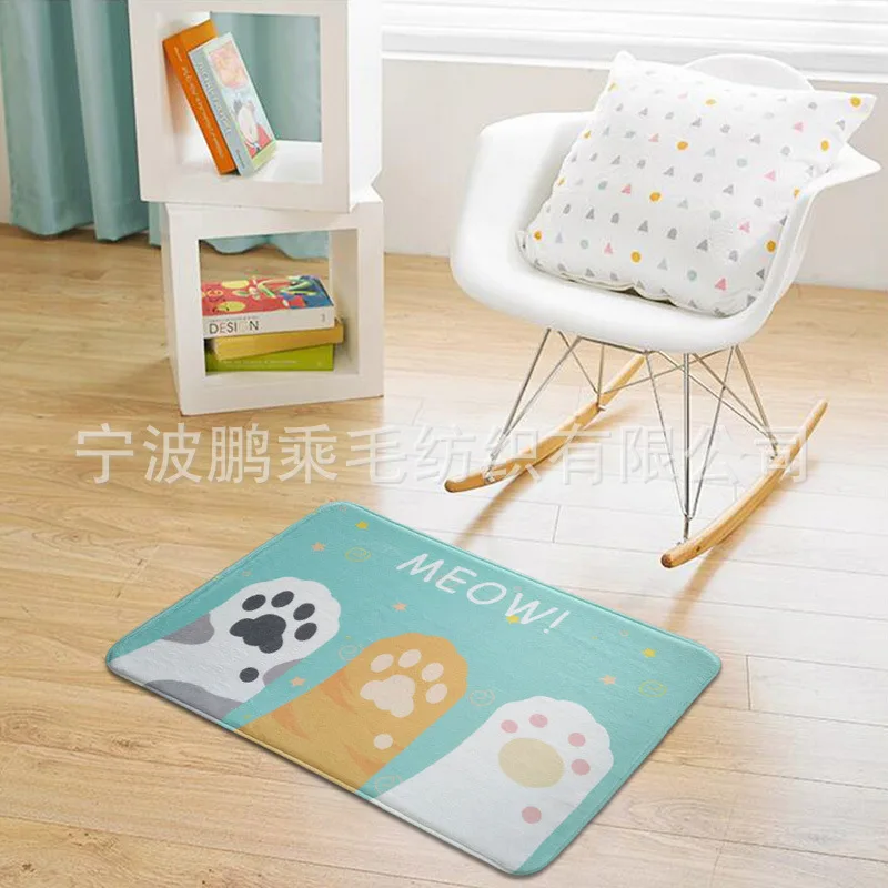 Милый мультфильм кошка накладки-лапки коврик/кухонный Коврик для прихожей Противоскользящий ванная комната Балконный коврик/шкаф ковер