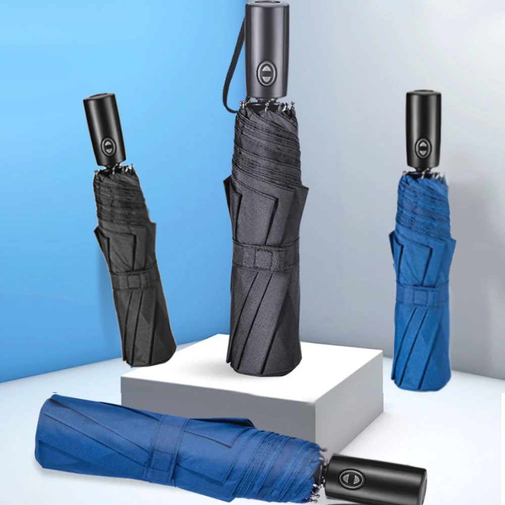 

Strong Wind Resistant Folding Automatic Umbrella Men Rain Women Parasol Big Umbrellas Business Portable Long Handle Paraguas