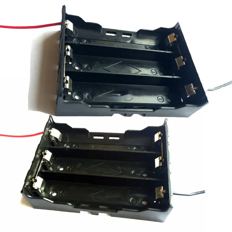 10pcs Plastic 11 1V 18650 Battery Box Leads Wire For 3pcs 18650 Li ion Batterias Organizer