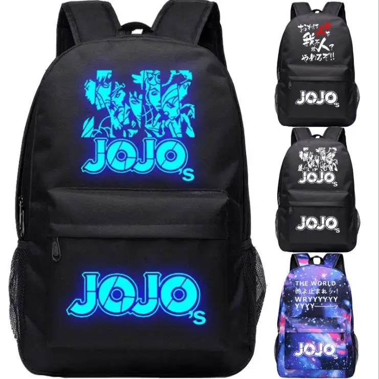 

Anime JoJo's Bizarre Adventure Printing Backpack Jonathan Joestar Cos Anime School Bags Oxford Travel Bags Mochila Feminina