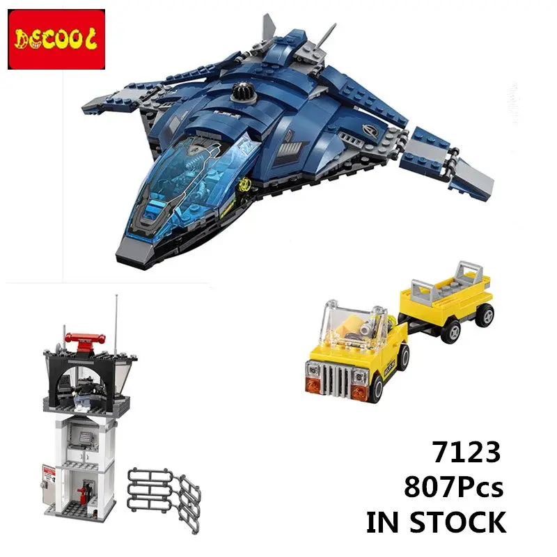 

IN STOCK Decool 7123 807 Pcs Marvel's Captain America 3 Civil War Giant Ant Man airport for Avengers blocks Christmas gift 76051
