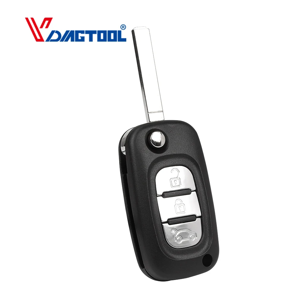 

VDIAGTOOL Flip Remote Key Shell Fob Case Cover For Renault Clio Vivaro Master Traffic Kangoo Megane laguna 2 3 Buttons