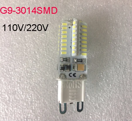 

G9 6W 220V 110V 127V smd 3014 LED Corn Light Bulb Super bright 360 degree Replace 30W Halogen Lamp mini candle spotlight 64LEDS