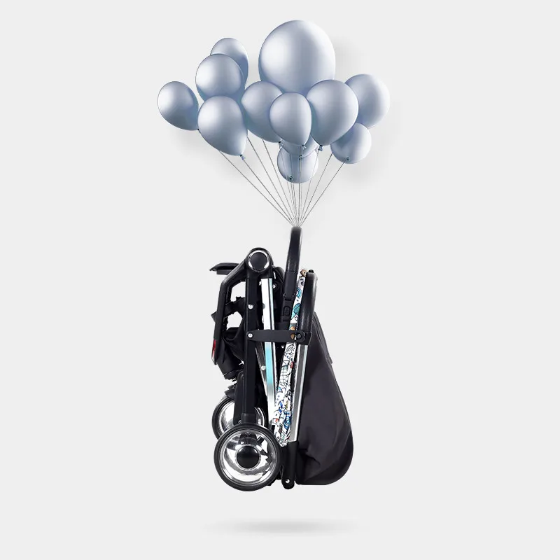  Folding Baby Stroller Car Lightweight Portable Trolley One-Hand Control Four-Season Travelling Pram