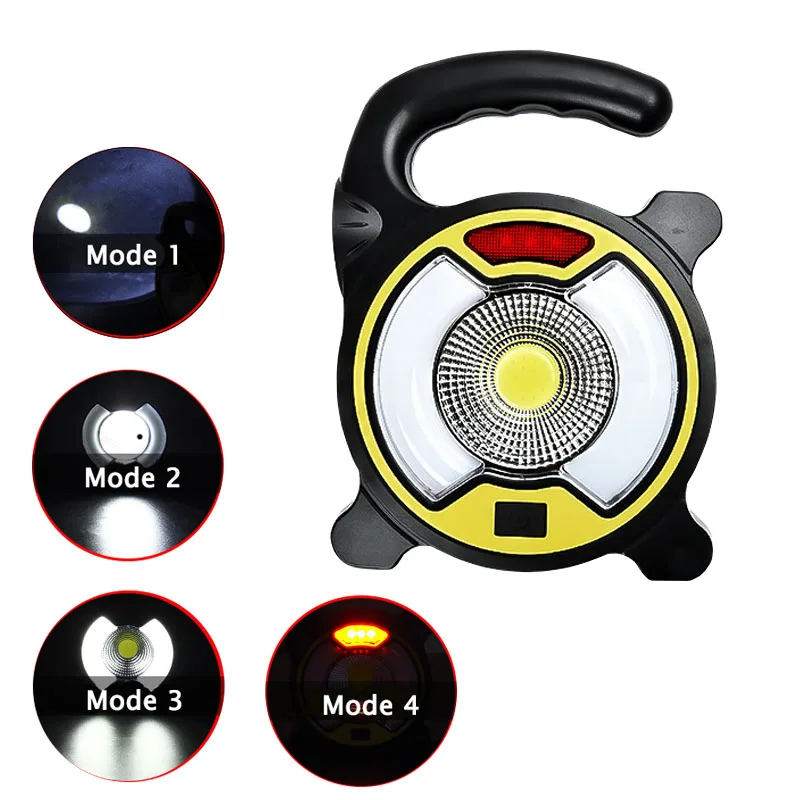 

Portable Solar Spotlight Searchlight USB Rechargeable Handheld Work Light Build-in 18650 Battery EDC Outdoor Flashlight