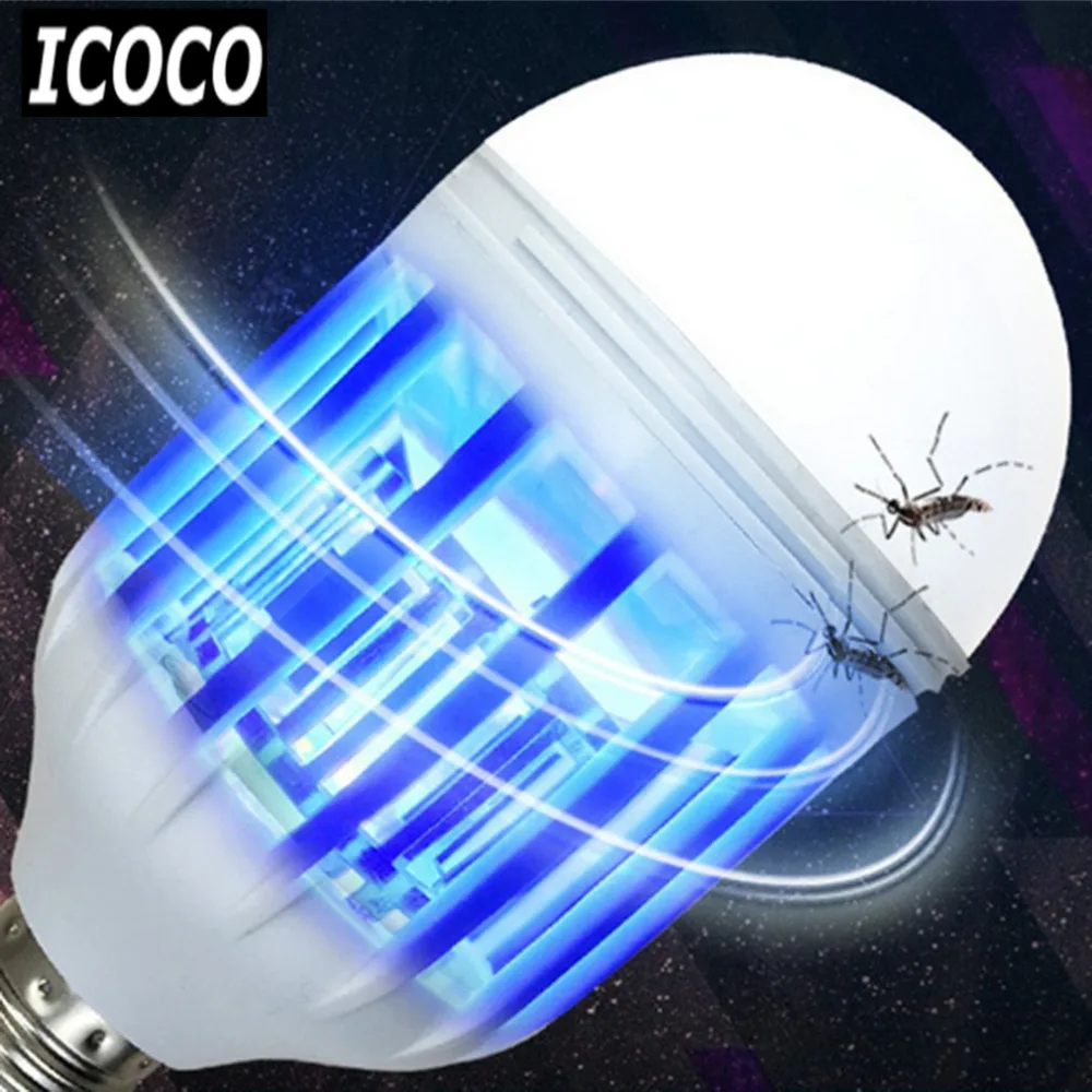 ICOCO New E27 LED Bulb Mosquito Electronic Killer Night Light Lamp