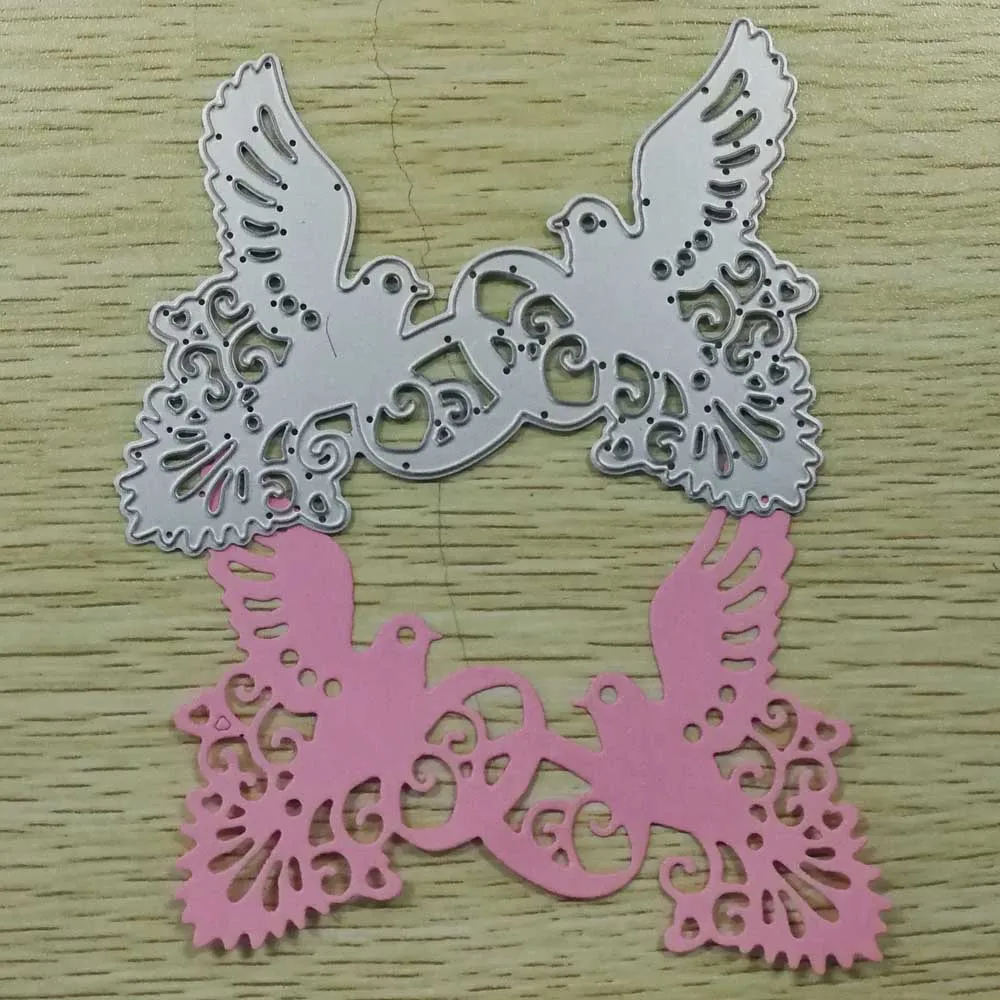 

New Design Craft Metal Cutting Dies cut die Dove Wedding Rings decoration Scrapbooking Album Paper DIY Cards Embossing Die Cuts