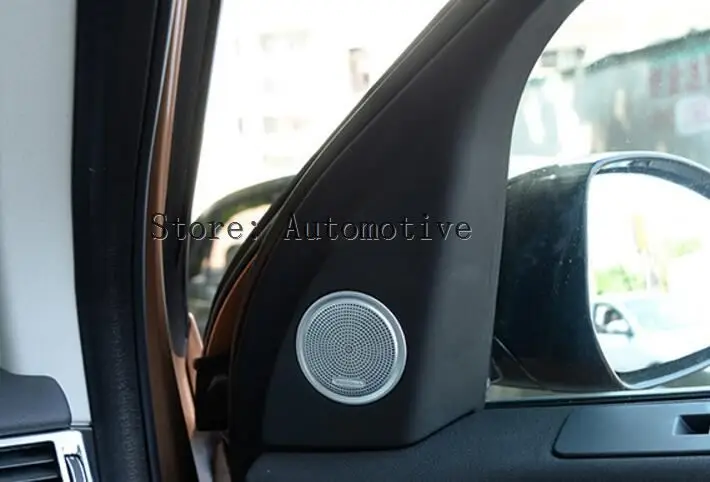 2 шт. Chrome Алюминий сплав Динамик крышка отделка Стикеры для Land Rover Discovery Спорт стайлинга автомобилей