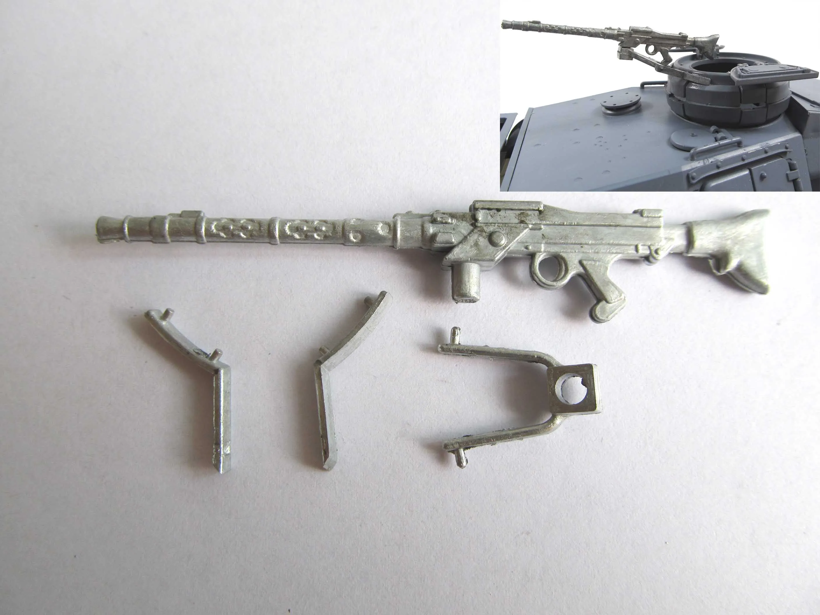 

UK Stock Mato 1/16 German Panzer III Tank Model Cupola Metal Machine Gun MT090 TH00782
