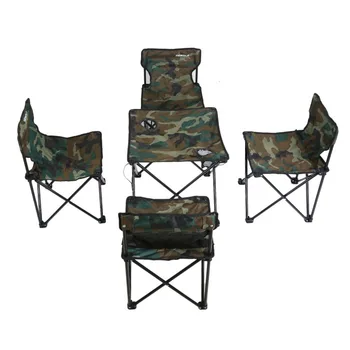

High-End Outdoor Furniture Folding Table Desk And Chair Camouflage Combination Set For Tour Picnic Camping Ship from USA
