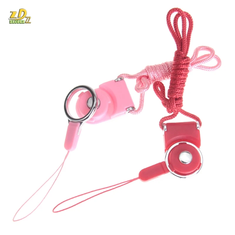 

200pcs/lot Removable split ring anti lost Lanyard Neck Strap Multi-function Removable Mobile Phone Strap Rope for Samsung iphone